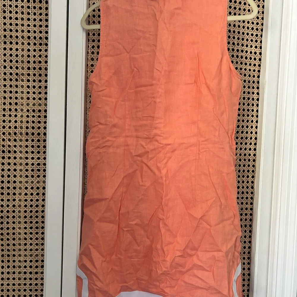 Sail to Sable Coral Dress with White Collar - Picture 3 of 3
